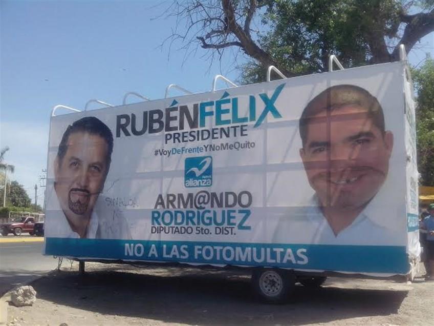 Denuncia Rubén Félix vandalismo en sus espectaculares