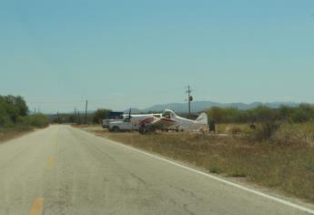 Avioneta aterriza de emergencia en carretera a Tehueco