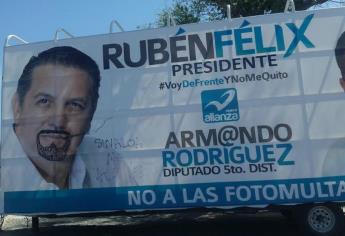 Denuncia Rubén Félix vandalismo en sus espectaculares