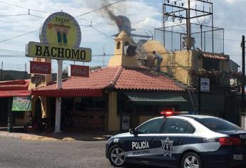 Se registra conato de incendio en la taquería Bachomo