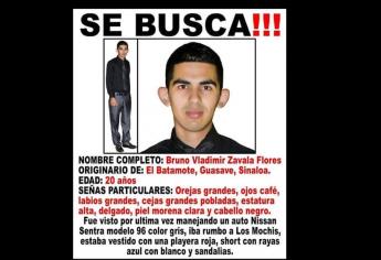 Solicitan ayuda para localizar a joven desaparecido