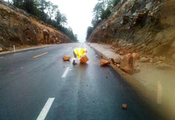 Lluvias dejan deslaves en la autopista Mazatlán-Durango: SCT