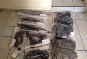 Asegura PME arsenal y camioneta robada en Guasave