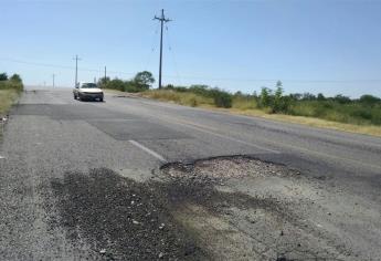 Destruida la carretera de Los Mochis-El Fuerte