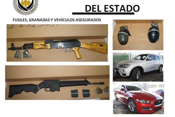 Asegura PME dos fusiles y granadas en Culiacán