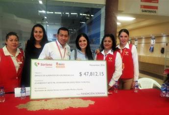 Soriana dona más de $47 mil al Banco de Alimentos de Los Mochis