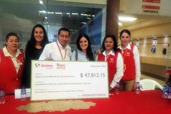 Soriana dona más de $47 mil al Banco de Alimentos de Los Mochis
