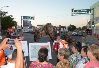 Inicia obras en Centenario y Gabriel Leyva en Los Mochis