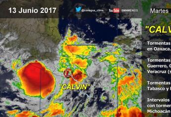 Calvin se ubica en el sur de Oaxaca como depresión tropical