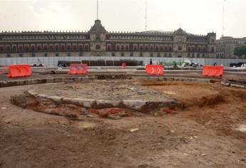 Arqueólogos del INAH hallan plataforma circular en el Zócalo capitalino