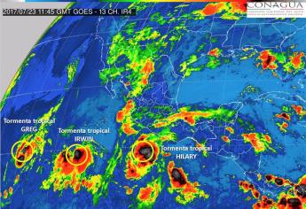 Tres tormentas simultáneas surcan el Océano Pacífico