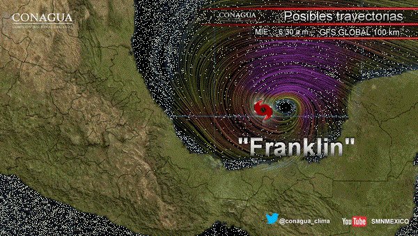 En alerta en Veracruz ante la llegada de tormenta Franklin