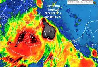 Franklin se degrada en tierra a tormenta tropical