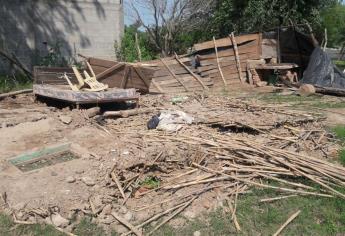 La lluvia y viento de “Lidia” le arrebatan su casa a Rosa y sus hijos