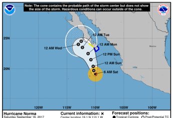 Norma no representa peligro para el norte de Sinaloa