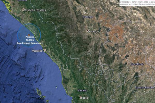 Pilar se disipa a baja presión remanente