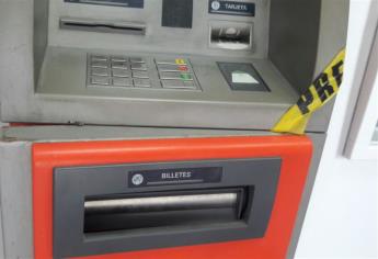 Intentan robarse cajero automático de banco en Los Mochis