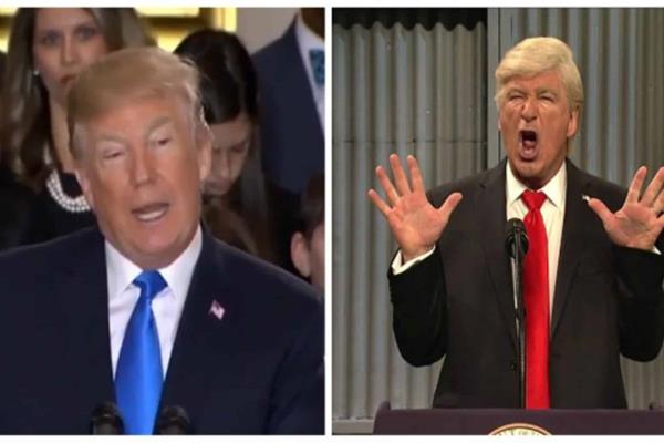 Trump arremete contra Alec Baldwin y luego borra su tuit porque tenía faltas de ortografía