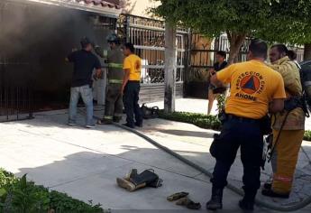 Se incendia un domicilio en el sector Scally en Los Mochis