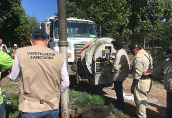 Autoridades atienden brote de aguas negras en Zapotillo