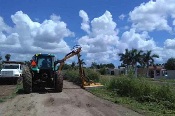 Limpian dren y dan mantenimiento a calles de la colonia Diana Laura