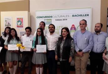 Premia Cobaes a los ganadores del concurso estatal de carteles 2019