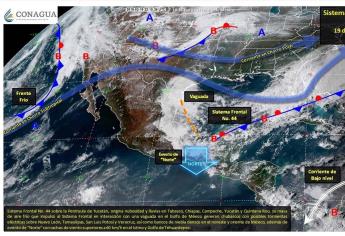 Dos frentes fríos ocasionarán mal tiempo en noroeste y norte del país