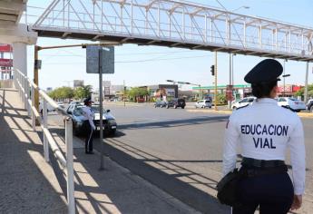 Invitan a utilizar puentes peatonales para evitar accidentes en Culiacán