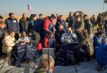 Astronauta árabe regresa a salvo a la Tierra