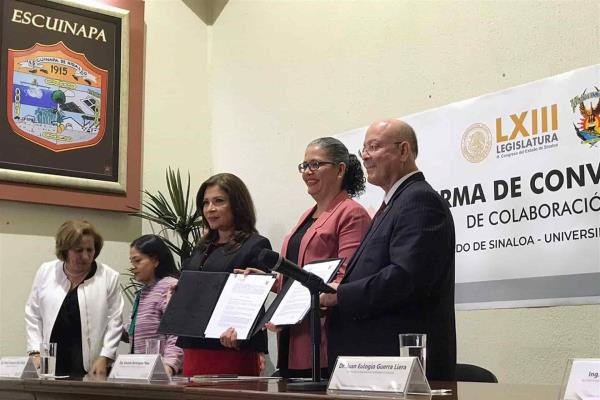 Congreso del Estado y UAS signan convenio