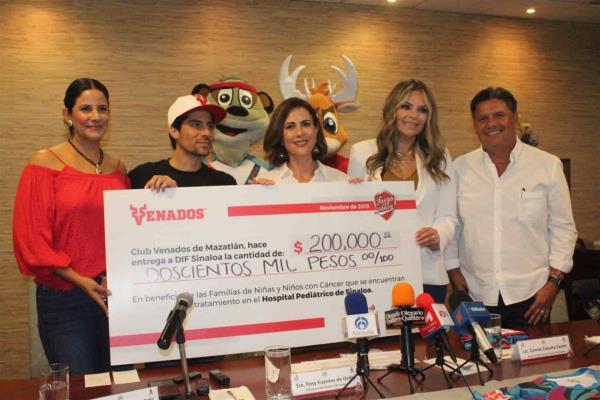 Club Venados de Mazatlán entrega donativo al Sistema DIF Sinaloa