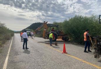 Inician rehabilitación de carretera hacia la presa Huites