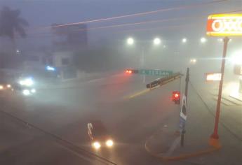 Densos bancos de niebla cubren zonas del norte de Sinaloa