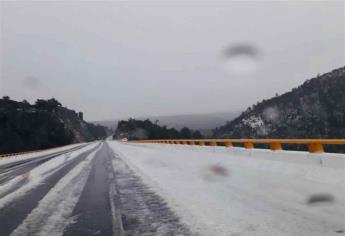 Reportan nevada en carreteras Mazatlán-Durango