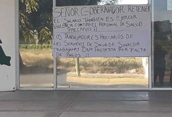 En el Hospital de Navolato, precarios trabajan bajo protesta