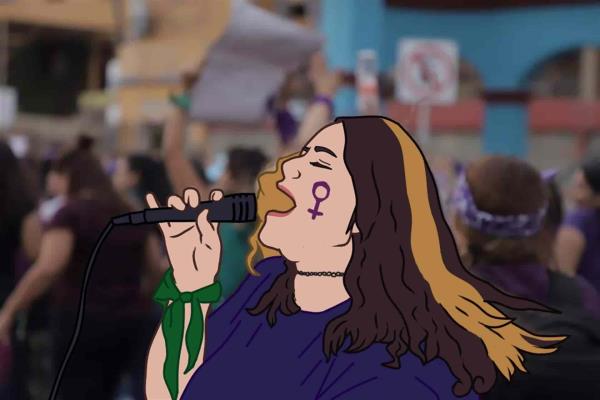 Marce Casman, la joven artista que le pone el color de las luchas sociales