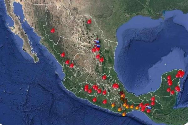 Aumentan incendios forestales en México