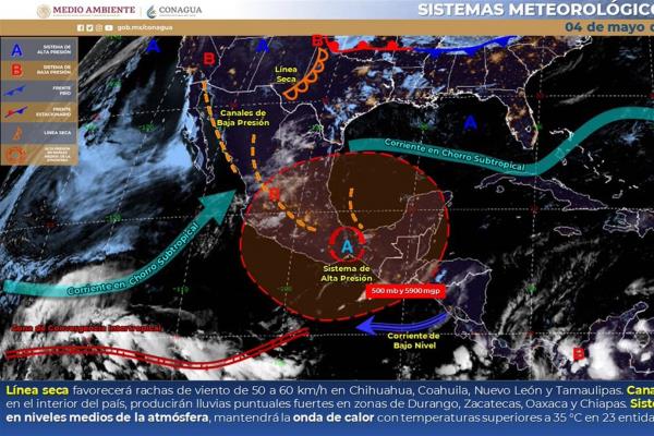 Prevén ambiente muy caluroso para Sinaloa y Sonora