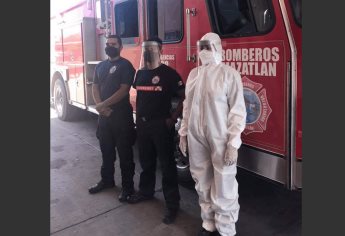 Reciben Bomberos de Mazatlán equipo de bioseguridad contra Covid-19