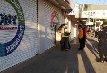 Se movilizan Bomberos y PC a papelería, pero no era humo, era sanitizante