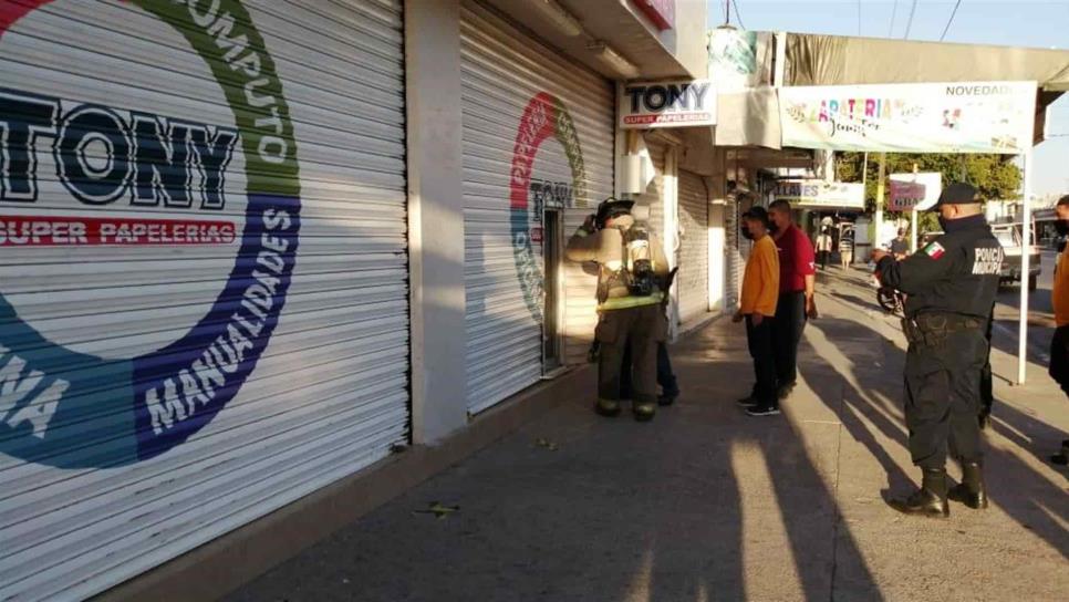 Se movilizan Bomberos y PC a papelería, pero no era humo, era sanitizante