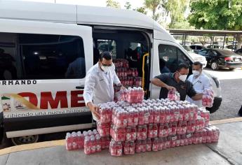 Entrega Salud Municipal suero oral donado a hospitales Covid-19