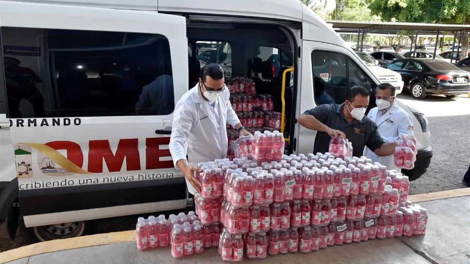 Entrega Salud Municipal suero oral donado a hospitales Covid-19