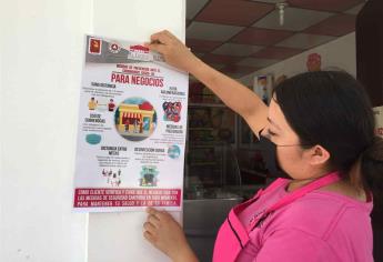 Comerciantes de El Fuerte cumplen medidas sanitarias en sus negocios