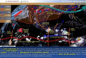 Prevén lluvias fuertes para Mazatlán, Concordia, El Rosario y Escuinapa