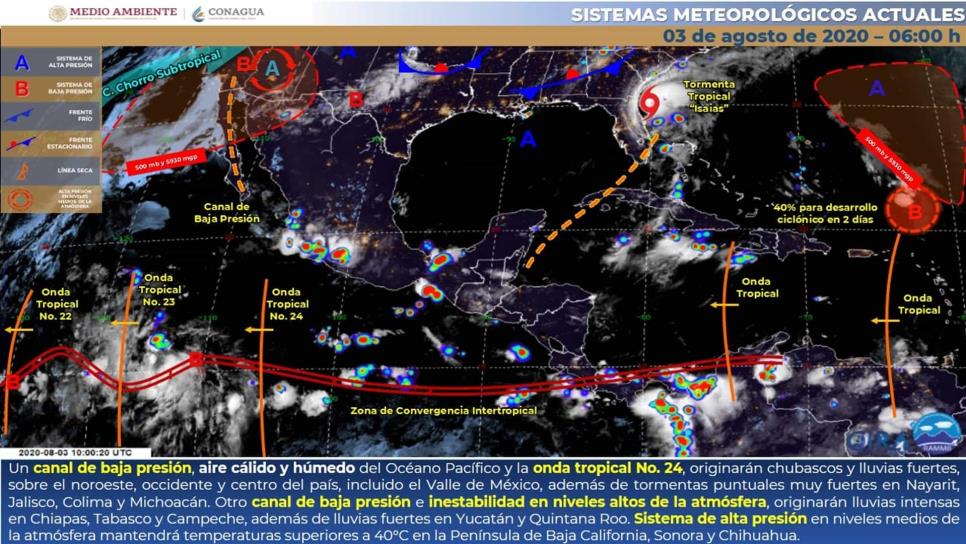 Calor y chubascos en algunas zonas, el clima para hoy en Sinaloa