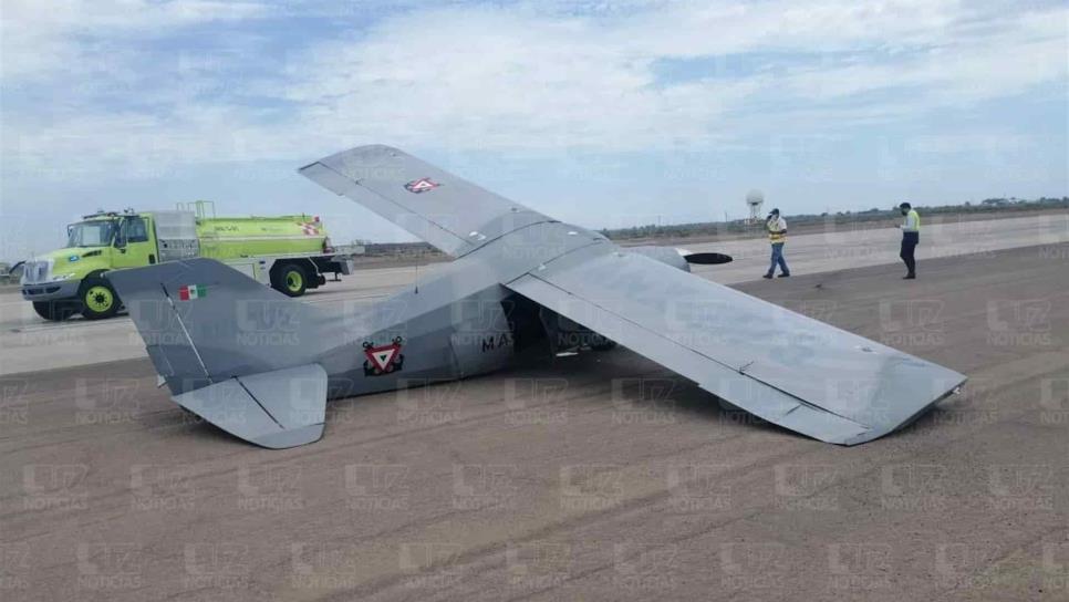 Avioneta de la Marina se accidenta en Los Mochis