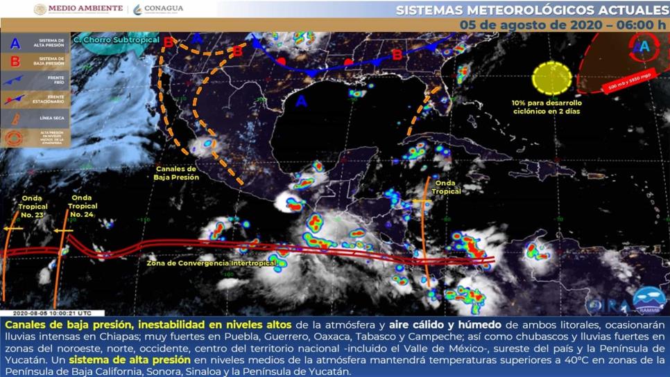 Termómetro llegará hoy a los 45°C en Sinaloa