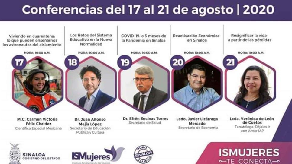 ISMujeres Te conecta ofrece una amplia cartelera de conferencias para esta semana