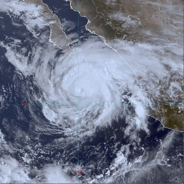 En Baja California Sur se prevén lluvias torrenciales por Genevieve